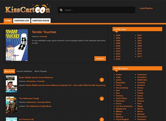 KissCartoon Website
